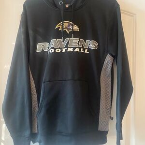 NFL team apparel Baltimore Ravens Fleece Hoodie Circa 2013 Black Size Small EUC